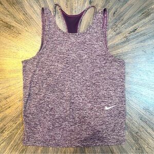 Nike Women’s Heathered Purple Dri-FIT‎ Mesh Racerback Tank – Size Med